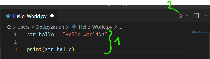 Python installieren - Hello World starten